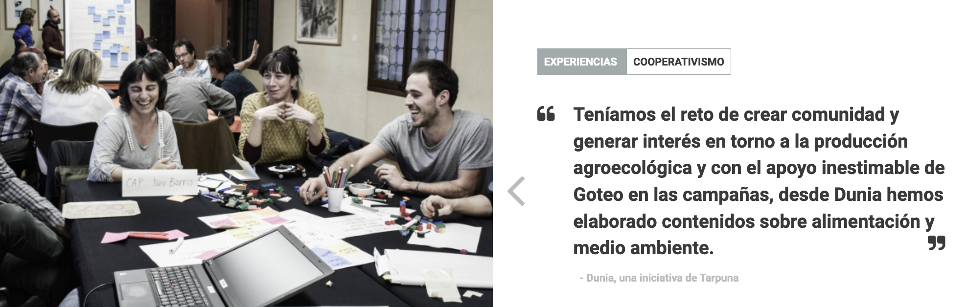 Testimonios Goteo